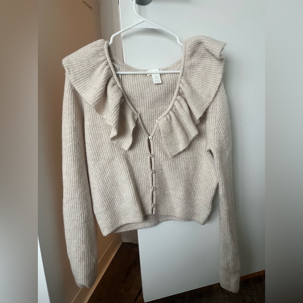 Ruffle Neck Sweater